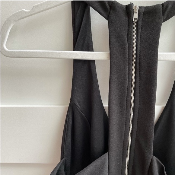 Black Mini Dress with Open Back - Picture 3 of 4